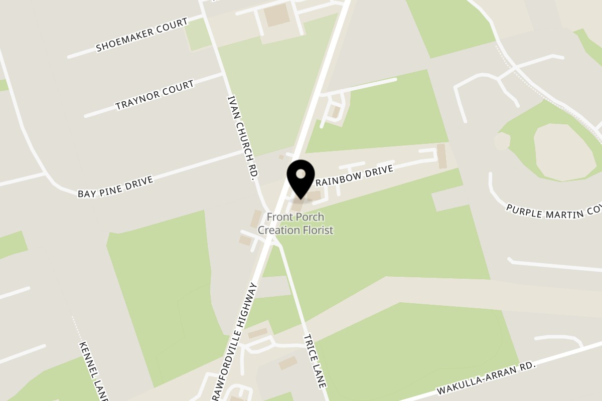 Map showing the location of Donkeys Bar & Grill on 2481 Crawfordville Hwy in Crawfordville